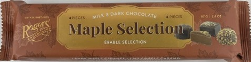 Picture of ROGERS CHOCOLATES MILK and DARK CHOCOLATE - MAPLE SELECTION 4S 67GR